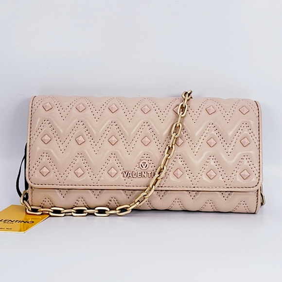 Cesare Sauvage Diamond-Shaped Embellished Leather Color:rose